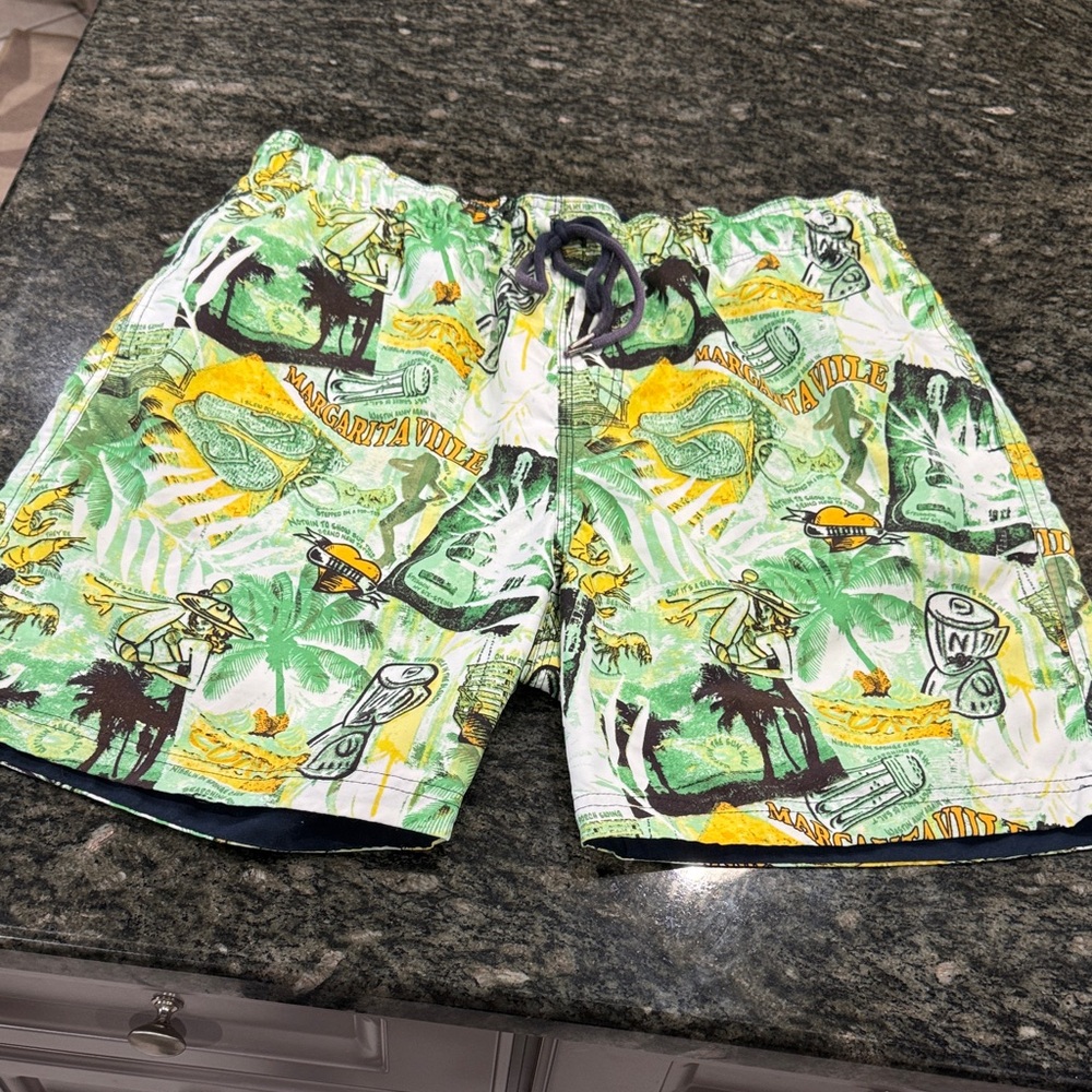 Tropical Print Men's Swim Shorts L